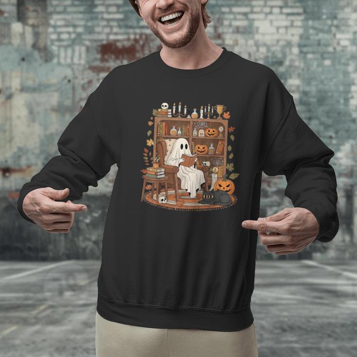 Vintage Ghost Book Reading Pumpkin Gothic Halloween Teachers Men Graphic Sweatshirt, gift for family, gift for coworker Vintage Ghost Book Reading Pumpkin Gothic Halloween Teachers Men Graphic Sweatshirt, gift for family, gift for coworker