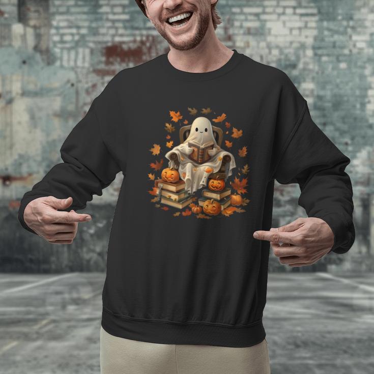 Vintage Ghost Book Reading Pumpkin Gothic Halloween Teachers Men Women Kids Men Graphic Sweatshirt, gift for family, gift for coworker Vintage Ghost Book Reading Pumpkin Gothic Halloween Teachers Men Women Kids Men Graphic Sweatshirt, gift for family, gift for coworker