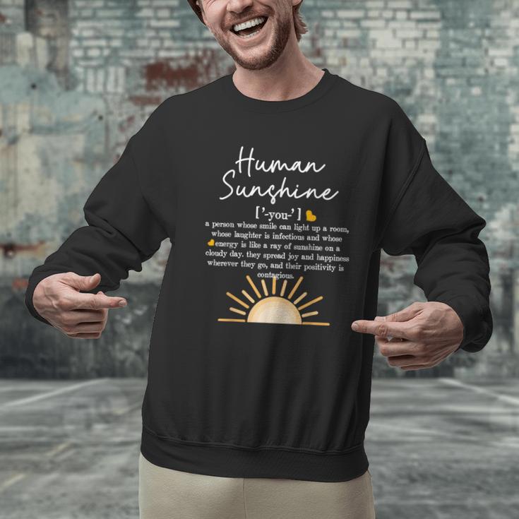 Vintage Human Sunshine Definition Teachers Mom Boss Women Men Graphic Sweatshirt, gift for family, gift for coworker Vintage Human Sunshine Definition Teachers Mom Boss Women Men Graphic Sweatshirt, gift for family, gift for coworker