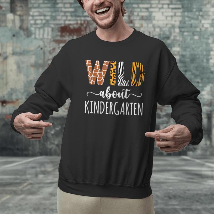 Wild About Kindergarten Teacher Leopard Print Men Graphic Sweatshirt, gift for family, gift for coworker Wild About Kindergarten Teacher Leopard Print Men Graphic Sweatshirt, gift for family, gift for coworker
