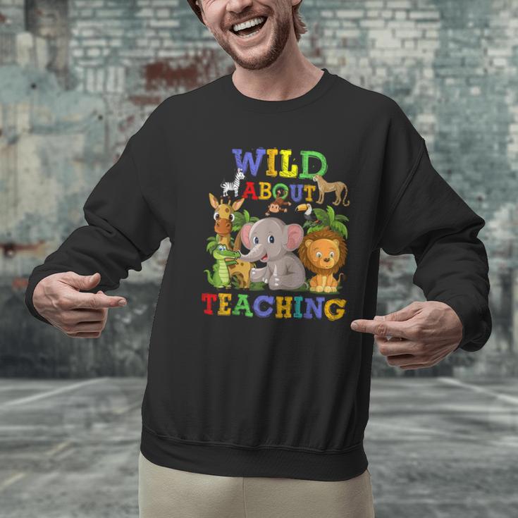 Wild About Teaching Safari Jungle School Teacher Men Graphic Sweatshirt, gift for family, gift for coworker Wild About Teaching Safari Jungle School Teacher Men Graphic Sweatshirt, gift for family, gift for coworker