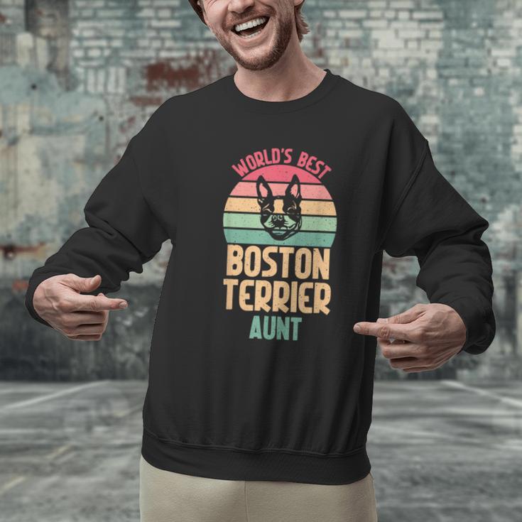 Worlds Best Boston Terrier Aunt Men Graphic Sweatshirt, gift for family, gift for coworker