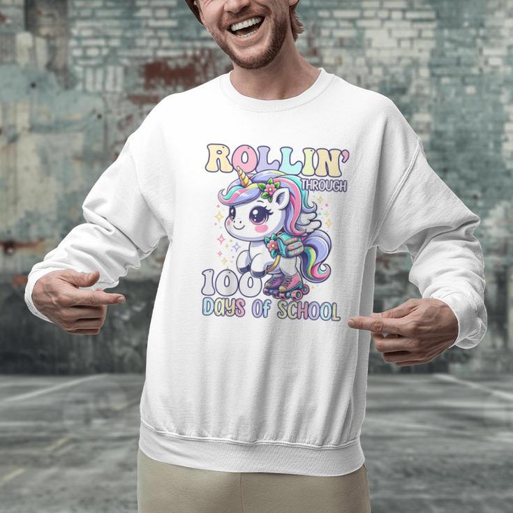 100 Days Of School Girls Teacher 100th Day Unicorn Outfit Men Graphic Sweatshirt, gift for family, gift for coworker 100 Days Of School Girls Teacher 100th Day Unicorn Outfit Men Graphic Sweatshirt, gift for family, gift for coworker