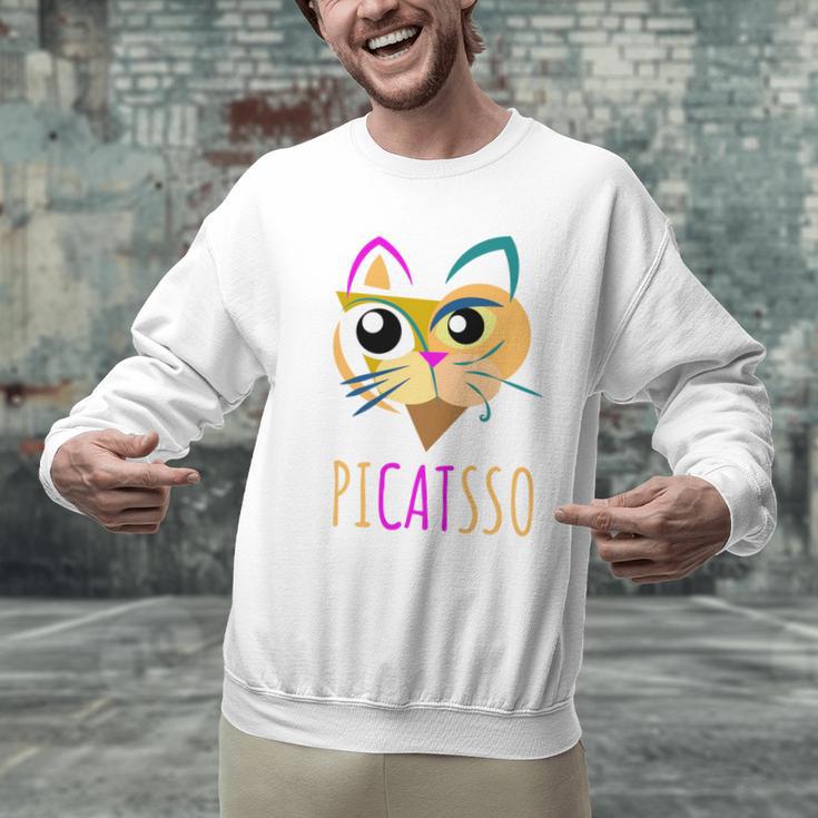 Abstract Cat Art Picatsso Shirt For Art Teachers Men Graphic Sweatshirt, gift for family, gift for coworker Abstract Cat Art Picatsso Shirt For Art Teachers Men Graphic Sweatshirt, gift for family, gift for coworker