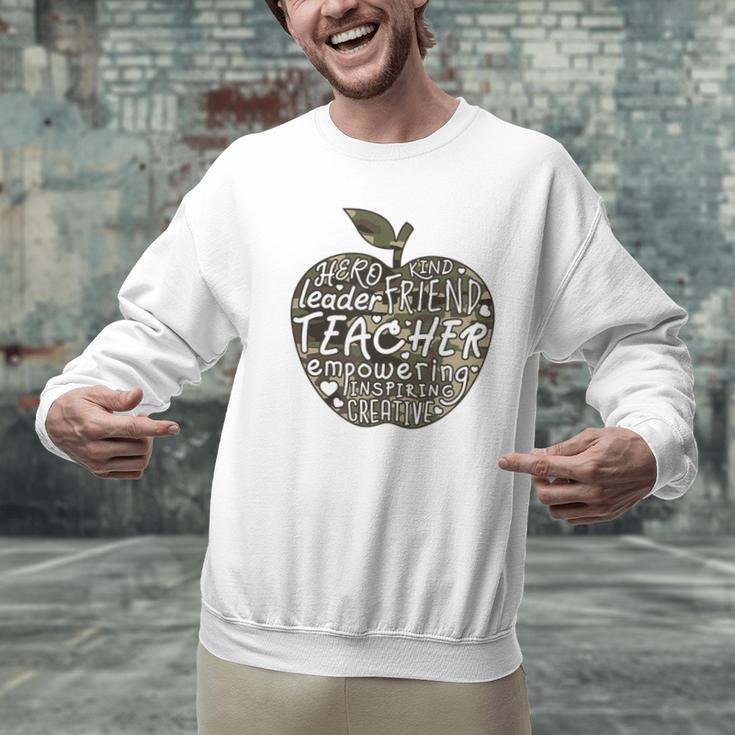 Apple Camoflauge Clothing Camo Student Teacher Cute School Men Graphic Sweatshirt, gift for family, gift for coworker Apple Camoflauge Clothing Camo Student Teacher Cute School Men Graphic Sweatshirt, gift for family, gift for coworker