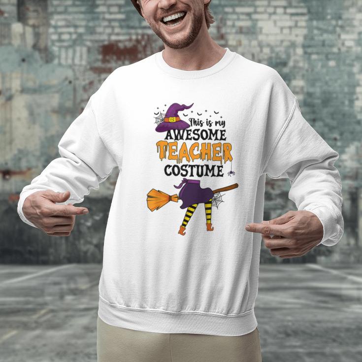 This Is My Awesome Teacher Costume Halloween Witch Men Graphic Sweatshirt, gift for family, gift for coworker