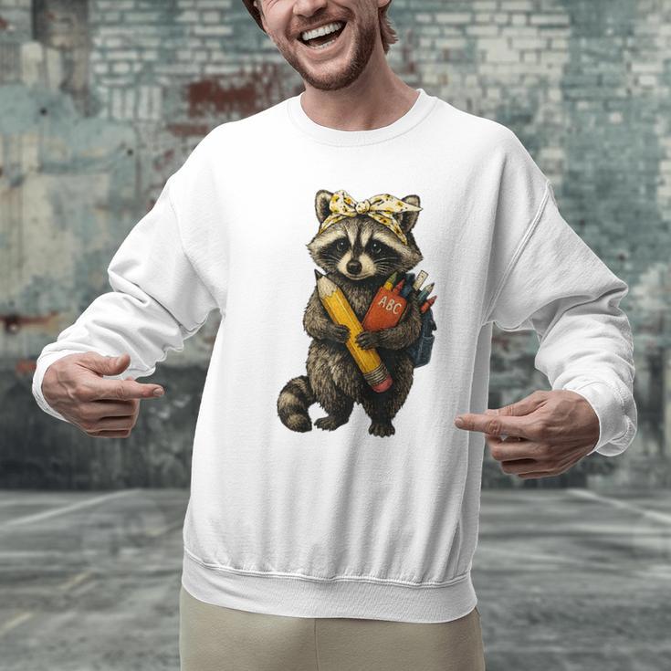 Back To School Raccoon Teachers Student Kids Men Graphic Sweatshirt, gift for family, gift for coworker