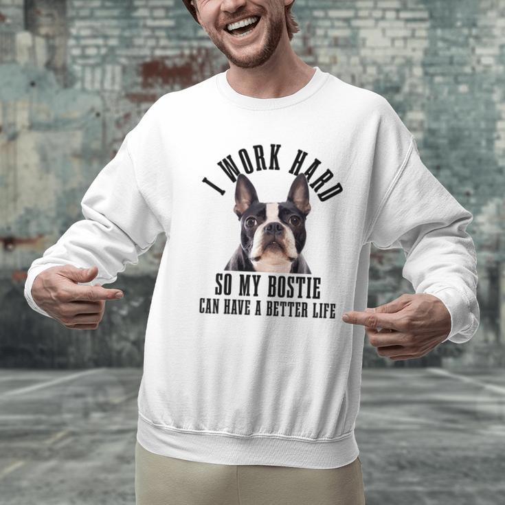 Bostie Mama Dog Dad Boston Terrier For Men Women Men Graphic Sweatshirt, Boston Terrier Dad Sweatshirts, gift for family, gift for coworker