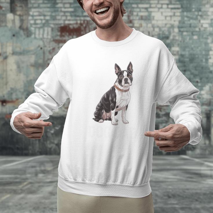 Boston Terrier Dog Dad Boston Terrier Dog Lovers Men Graphic Sweatshirt, Boston Terrier Dad Sweatshirts, gift for family, gift for coworker