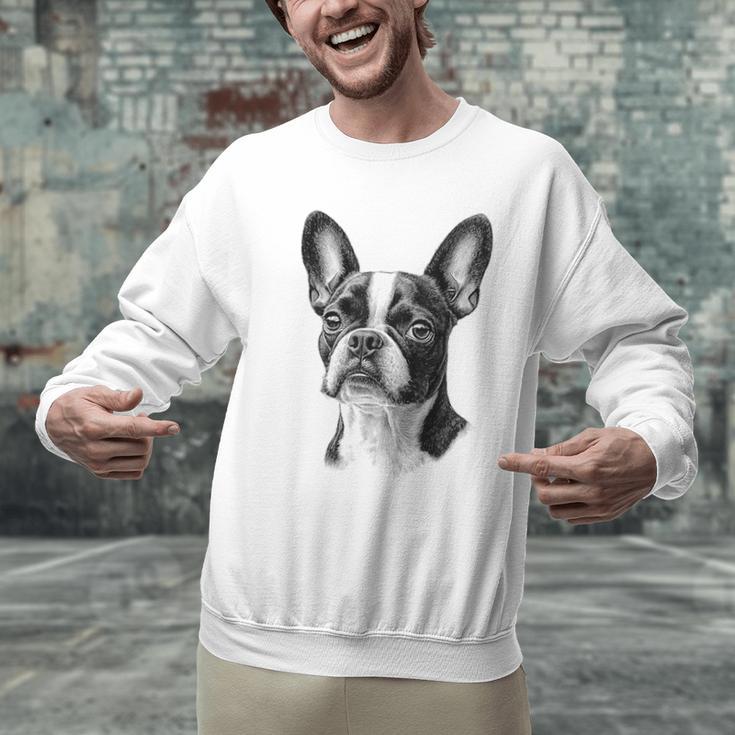 Boston Terrier Dog Motif Pet Illustration Boston Terrier For Men Women Kids Men Graphic Sweatshirt, gift for family, gift for coworker