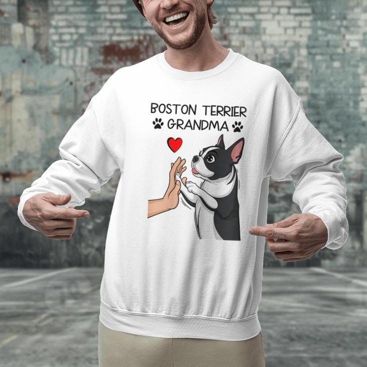 Boston Terrier Grandma Mother's Day Dog Mom Men Graphic Sweatshirt, Boston Terrier Mom Sweatshirts, gift for family, gift for coworker