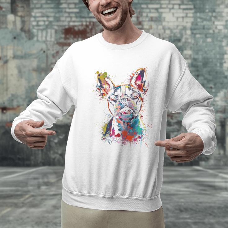 Boston Terrier Splash Men Graphic Sweatshirt, gift for family, gift for coworker