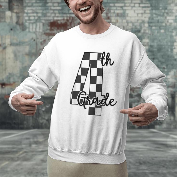 Checkered Fourth Grade Back To School Teachers Students Men Graphic Sweatshirt, gift for family, gift for coworker Checkered Fourth Grade Back To School Teachers Students Men Graphic Sweatshirt, gift for family, gift for coworker