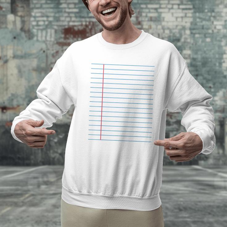College Ruled Lined Paper Student Teacher Professor Costume Men Graphic Sweatshirt, gift for family, gift for coworker