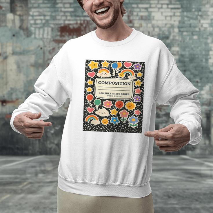Composition Notebook Costume Teacher Matching Halloween Book Men Graphic Sweatshirt, gift for family, gift for coworker Composition Notebook Costume Teacher Matching Halloween Book Men Graphic Sweatshirt, gift for family, gift for coworker
