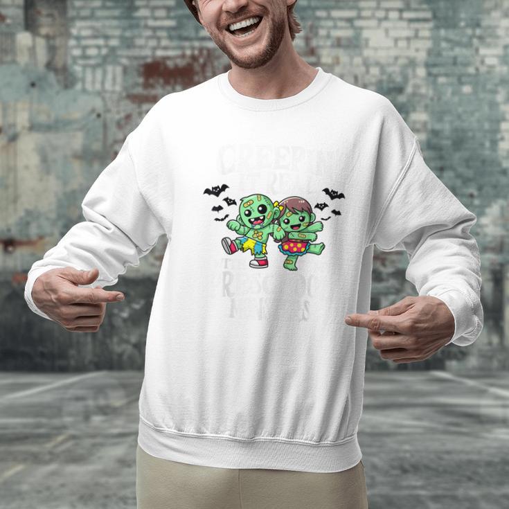 Creepin It Real Monster School Preschool Teacher Halloween Men Graphic Sweatshirt, gift for family, gift for coworker