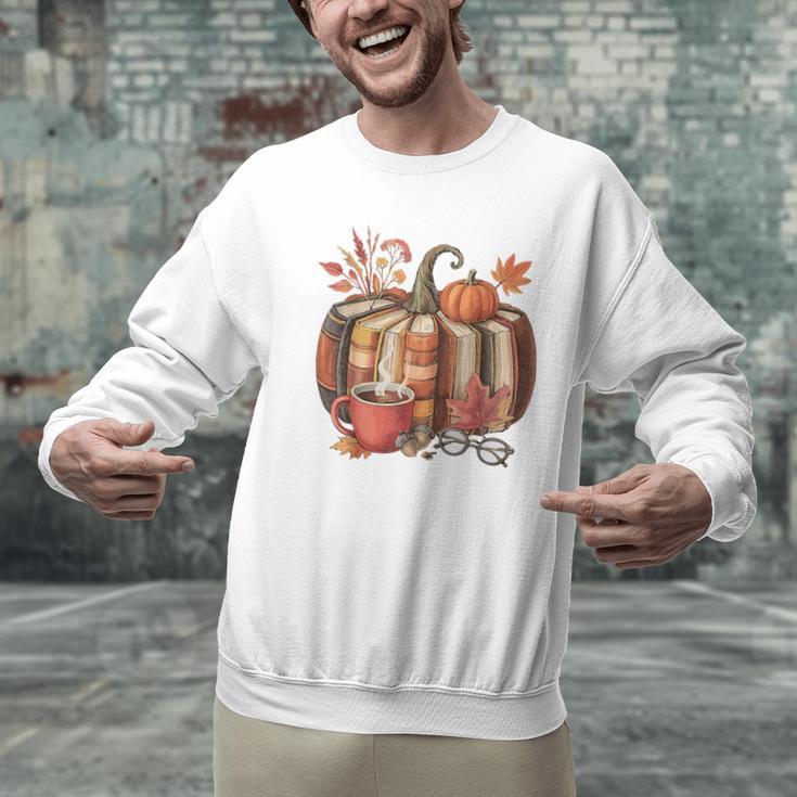 Fall Book Pumpkin Retro Reading Halloween Teacher Men Graphic Sweatshirt, gift for family, gift for coworker Fall Book Pumpkin Retro Reading Halloween Teacher Men Graphic Sweatshirt, gift for family, gift for coworker
