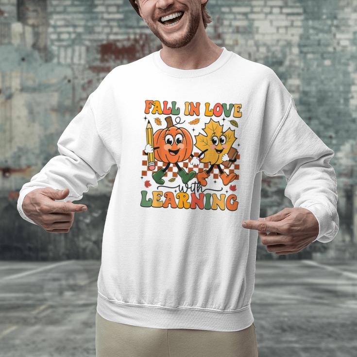Fall In Love With Learning Thanksgiving Teacher Student Men Graphic Sweatshirt, gift for family, gift for coworker Fall In Love With Learning Thanksgiving Teacher Student Men Graphic Sweatshirt, gift for family, gift for coworker