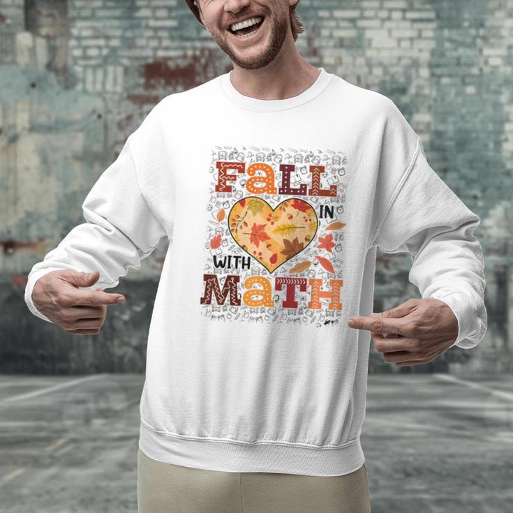 Fall Teacher Fall In Love With Math Math Thanksgiving For Men Women Men Graphic Sweatshirt, gift for family, gift for coworker Fall Teacher Fall In Love With Math Math Thanksgiving For Men Women Men Graphic Sweatshirt, gift for family, gift for coworker