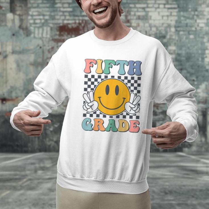 Fifth Grade Team Teachers Boys Girls Retro Smile 5th Grade Men Graphic Sweatshirt, gift for family, gift for coworker Fifth Grade Team Teachers Boys Girls Retro Smile 5th Grade Men Graphic Sweatshirt, gift for family, gift for coworker