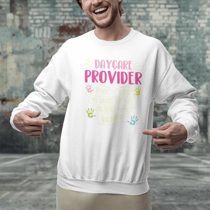 Full Heart Daycare Provider Nanny Au Pair Pre-K Teacher Men Graphic Sweatshirt, gift for family, gift for coworker Full Heart Daycare Provider Nanny Au Pair Pre-K Teacher Men Graphic Sweatshirt, gift for family, gift for coworker