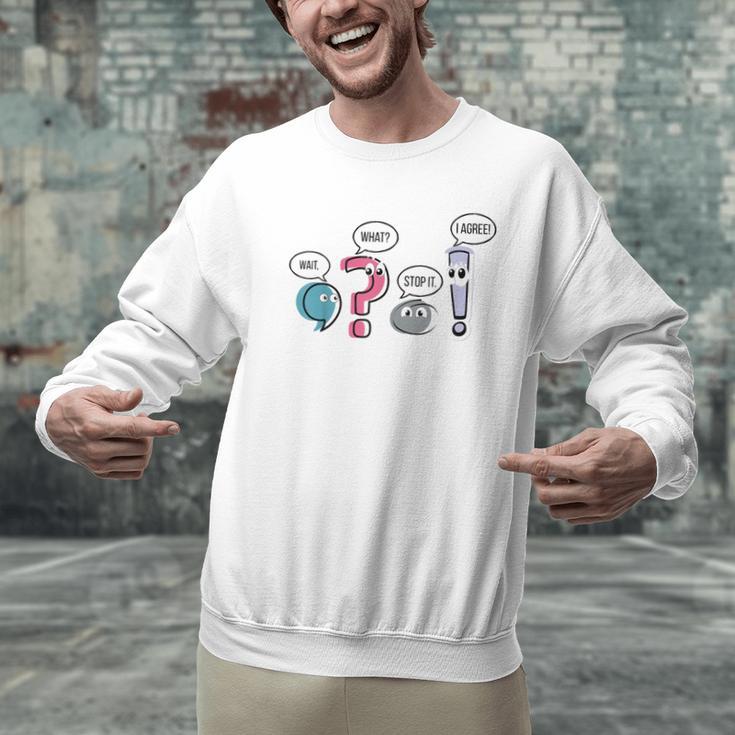 Grammar Teacher Punctuation English First Day Back To School Men Graphic Sweatshirt, English Teacher Sweatshirts, gift for family, gift for coworker Grammar Teacher Punctuation English First Day Back To School Men Graphic Sweatshirt, English Teacher Sweatshirts, gift for family, gift for coworker