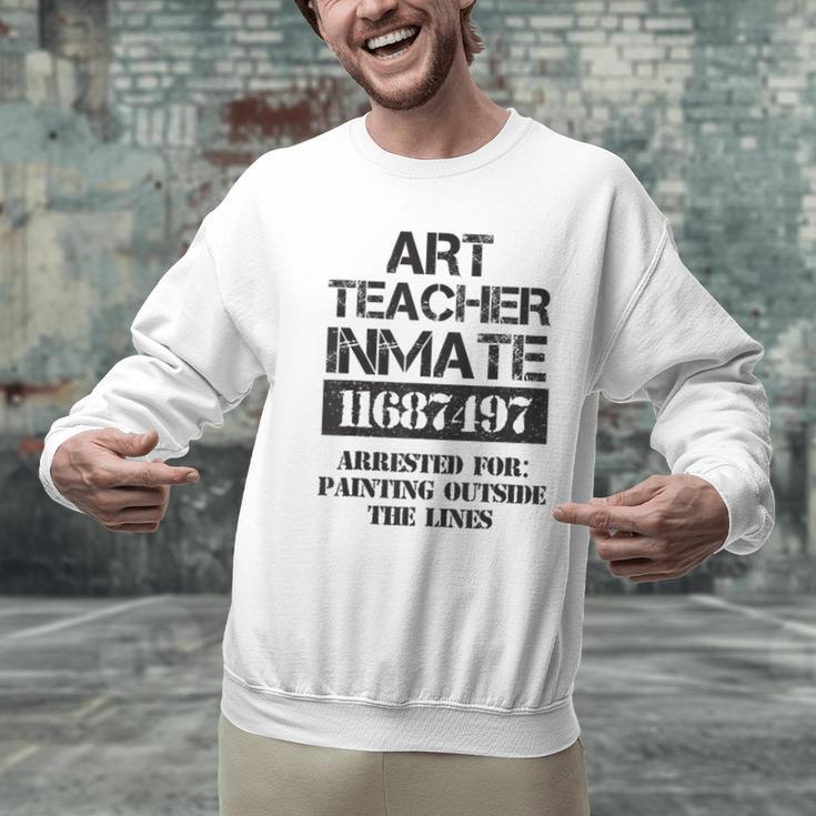 Halloween Art Teacher Prisoner Costume Men Graphic Sweatshirt, gift for family, gift for coworker