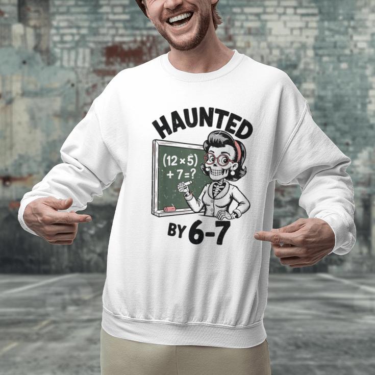 Haunted 67 Skeleton Math Teacher Halloween Costume Math Pun Men Graphic Sweatshirt, gift for family, gift for coworker Haunted 67 Skeleton Math Teacher Halloween Costume Math Pun Men Graphic Sweatshirt, gift for family, gift for coworker