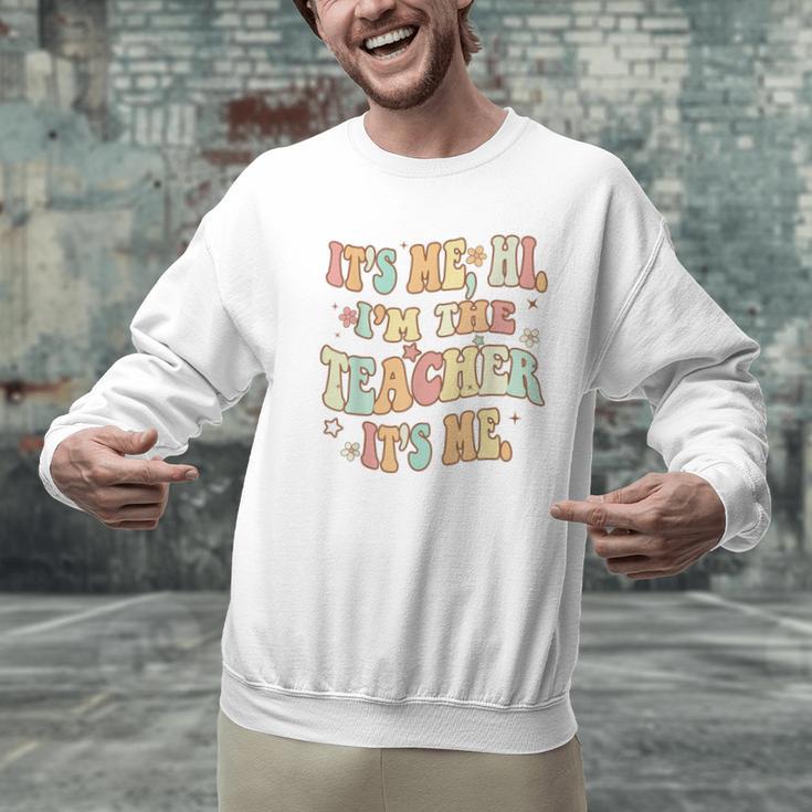 It's Me Hi I'm The Teacher It's Me Groovy Teacher Men Graphic Sweatshirt, Groovy Teacher Sweatshirts, gift for family, gift for coworker It's Me Hi I'm The Teacher It's Me Groovy Teacher Men Graphic Sweatshirt, Groovy Teacher Sweatshirts, gift for family, gift for coworker