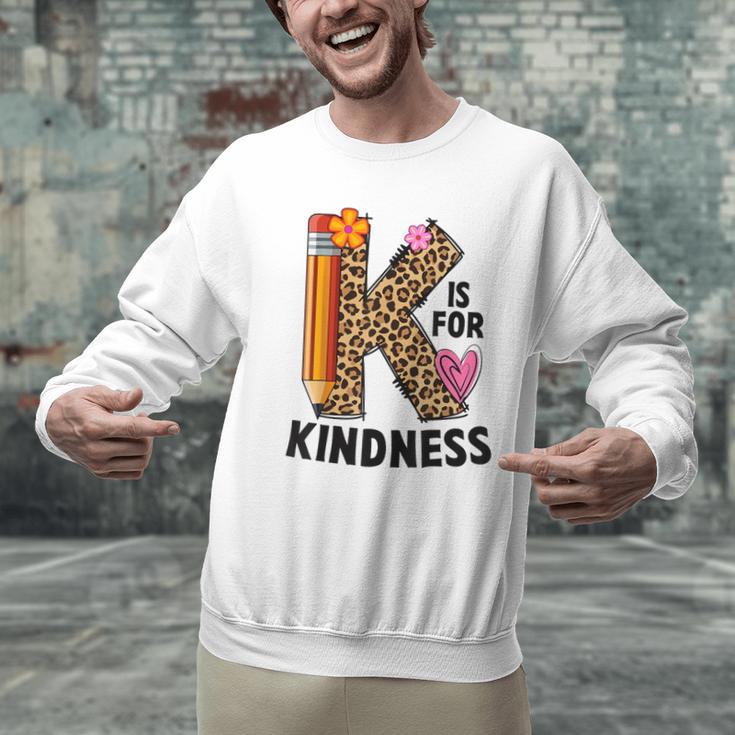 K Is For Kindness Unity Day Teacher Kids Men Graphic Sweatshirt, gift for family, gift for coworker K Is For Kindness Unity Day Teacher Kids Men Graphic Sweatshirt, gift for family, gift for coworker