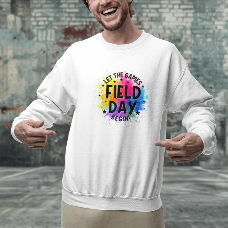 Let The Games Begin Field Day Fun Day Teachers Boys Girls Men Graphic Sweatshirt, gift for family, gift for coworker Let The Games Begin Field Day Fun Day Teachers Boys Girls Men Graphic Sweatshirt, gift for family, gift for coworker