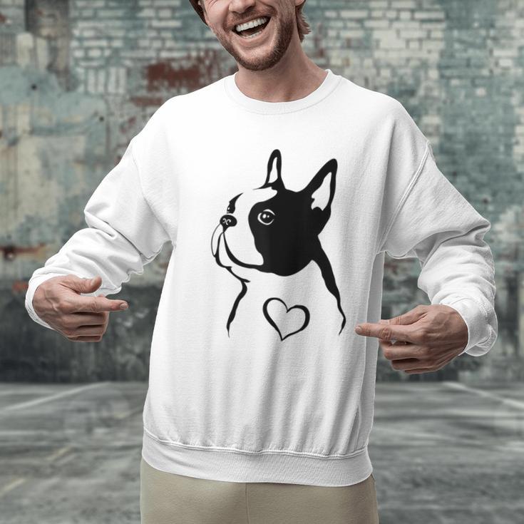 I Love My Boston Terrier Dog With Heart Men Graphic Sweatshirt, gift for family, gift for coworker