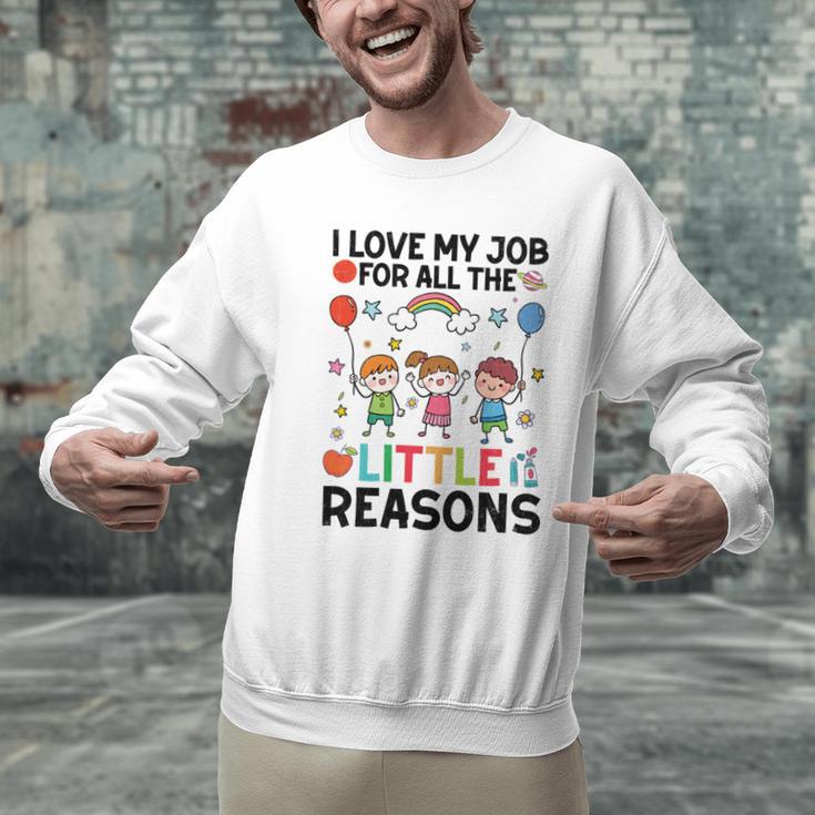 Love Job For Little Reasons Daycare Teacher Graphic Men Graphic Sweatshirt, gift for family, gift for coworker Love Job For Little Reasons Daycare Teacher Graphic Men Graphic Sweatshirt, gift for family, gift for coworker