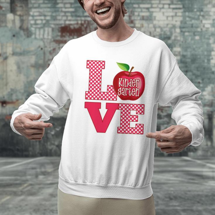 Love Kindergarten Cute Apple School Teacher Men Graphic Sweatshirt, gift for family, gift for coworker Love Kindergarten Cute Apple School Teacher Men Graphic Sweatshirt, gift for family, gift for coworker
