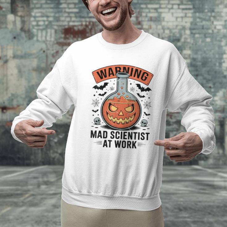 Mad Scientist Pumpkin Science Teacher Halloween Costume Kids Men Graphic Sweatshirt, Science Teacher Sweatshirts, gift for family, gift for coworker