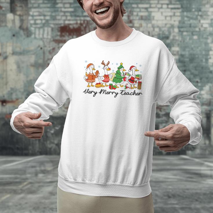 Very Merry Teacher Christmas Goose Silly Holiday Party Men Graphic Sweatshirt, gift for family, gift for coworker Very Merry Teacher Christmas Goose Silly Holiday Party Men Graphic Sweatshirt, gift for family, gift for coworker