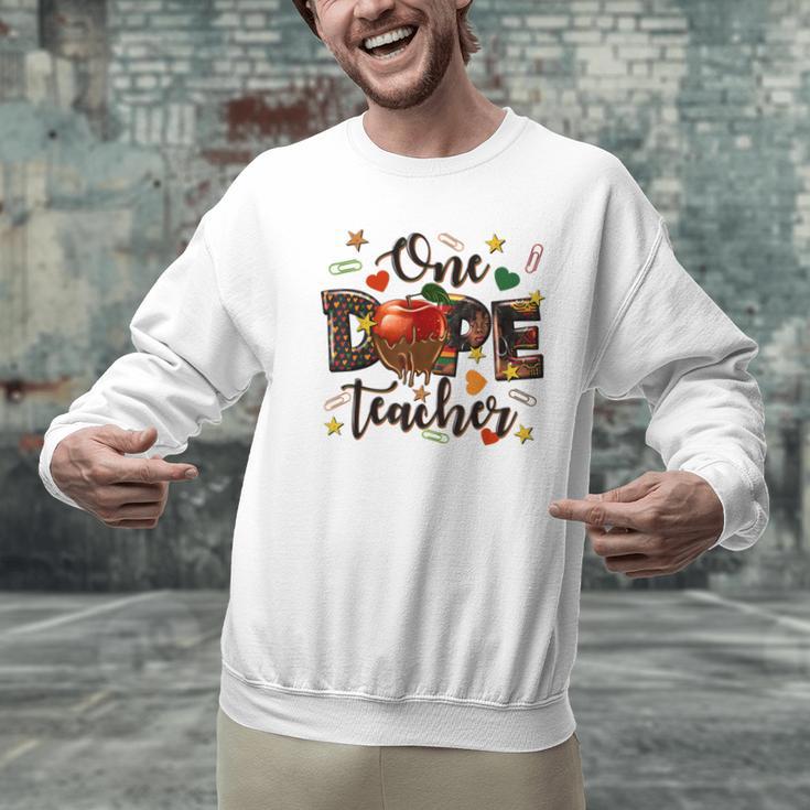One Dope Teacher Men Graphic Sweatshirt, gift for family, gift for coworker One Dope Teacher Men Graphic Sweatshirt, gift for family, gift for coworker