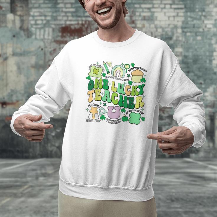 One Lucky Teacher St Patrick's Day Irish Teacher Lucky Era Men Graphic Sweatshirt, gift for family, gift for coworker One Lucky Teacher St Patrick's Day Irish Teacher Lucky Era Men Graphic Sweatshirt, gift for family, gift for coworker
