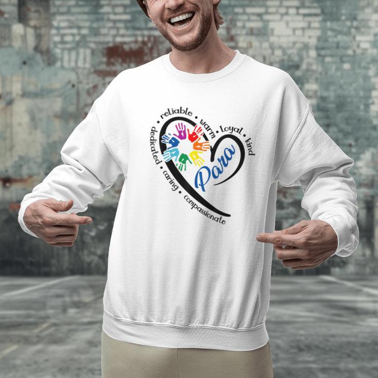 Para Heart Teacher Paraprofessional Paraeducator Men Women Men Graphic Sweatshirt, gift for family, gift for coworker Para Heart Teacher Paraprofessional Paraeducator Men Women Men Graphic Sweatshirt, gift for family, gift for coworker
