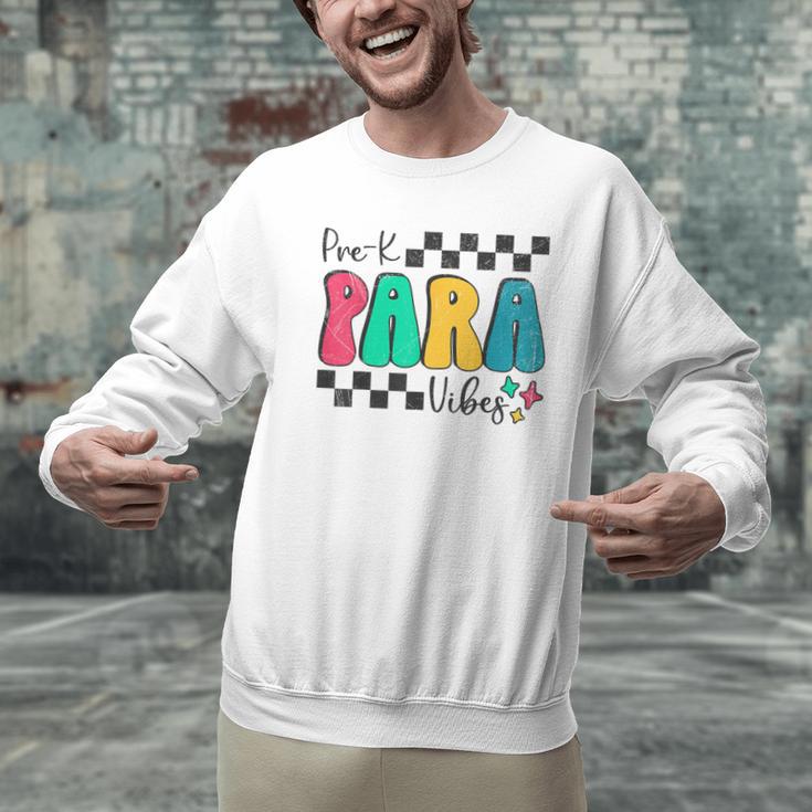 Pre-K Paraprofessional Teacher Back To School Vibes Men Graphic Sweatshirt, gift for family, gift for coworker Pre-K Paraprofessional Teacher Back To School Vibes Men Graphic Sweatshirt, gift for family, gift for coworker