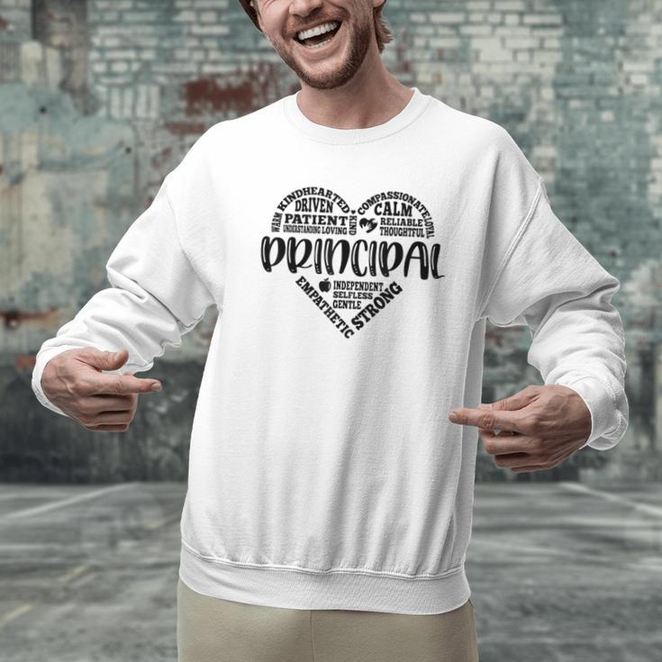 Principal Heart Life School Principal Teacher Appreciation Men Graphic Sweatshirt, gift for family, gift for coworker