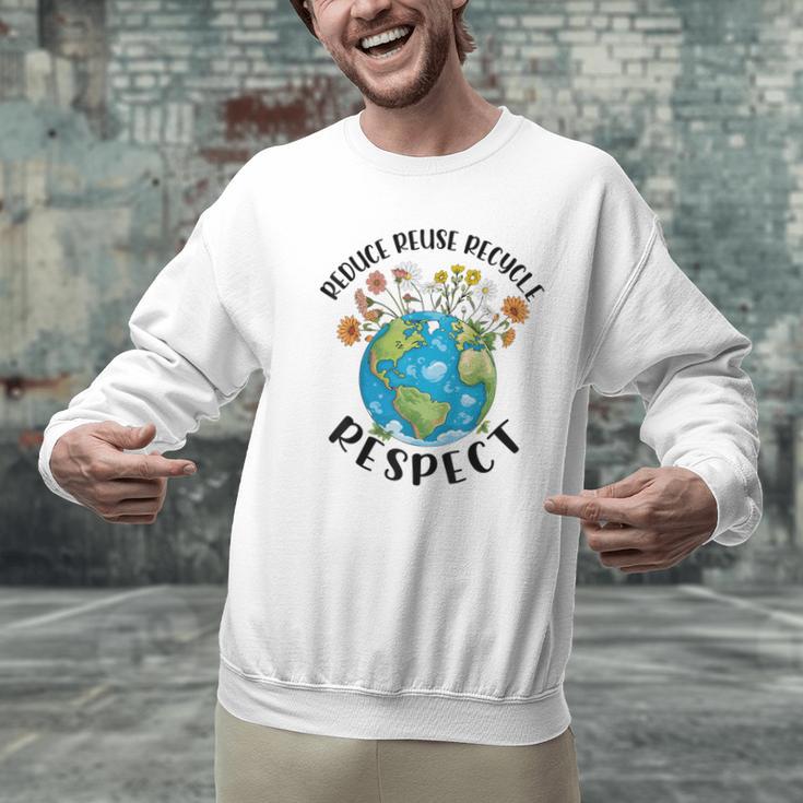 Reduce Reuse Recycle Respect Earth Day Teacher Girl Women Men Graphic Sweatshirt, gift for family, gift for coworker Reduce Reuse Recycle Respect Earth Day Teacher Girl Women Men Graphic Sweatshirt, gift for family, gift for coworker
