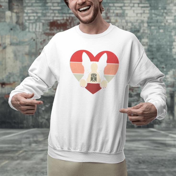 Retro Heart Boston Terrier Dog Vintage Valentine Men Graphic Sweatshirt, gift for family, gift for coworker