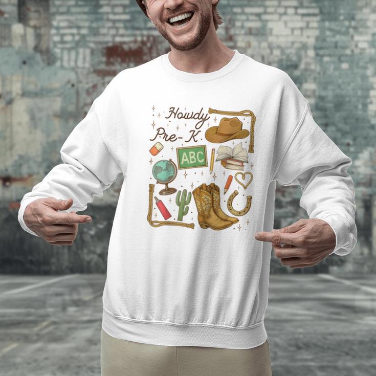 Retro Howdy Pre-K Back To School Western Teacher Men Graphic Sweatshirt, gift for family, gift for coworker Retro Howdy Pre-K Back To School Western Teacher Men Graphic Sweatshirt, gift for family, gift for coworker