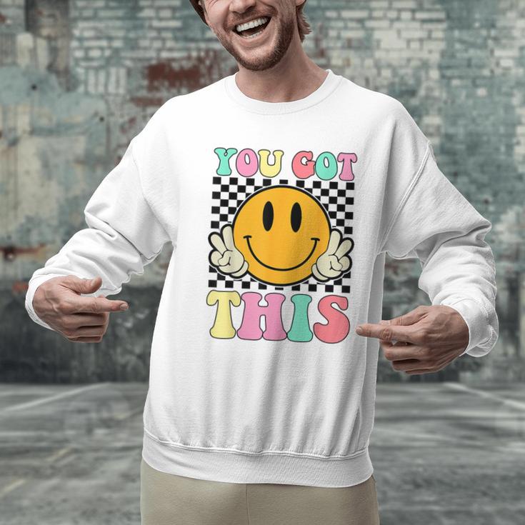 You Got This Retro Smile Motivational Testing Day Teacher Men Graphic Sweatshirt, gift for family, gift for coworker