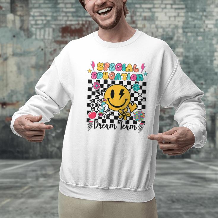 Retro Special Education Squad Groovy Dream Team Teacher Men Graphic Sweatshirt, Groovy Teacher Sweatshirts, gift for family, gift for coworker