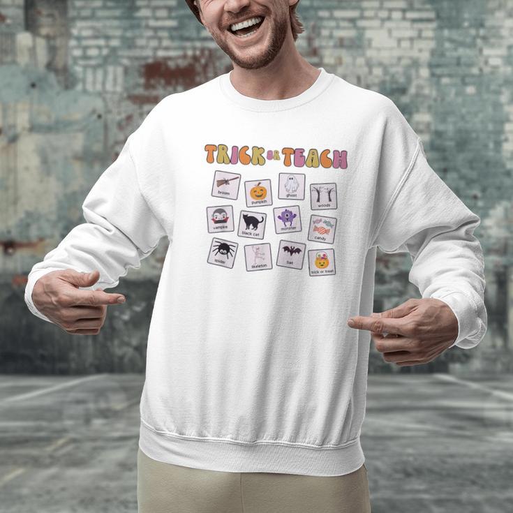 Retro Trick Or Treat Halloween Special Education Teacher Men Graphic Sweatshirt, gift for family, gift for coworker Retro Trick Or Treat Halloween Special Education Teacher Men Graphic Sweatshirt, gift for family, gift for coworker