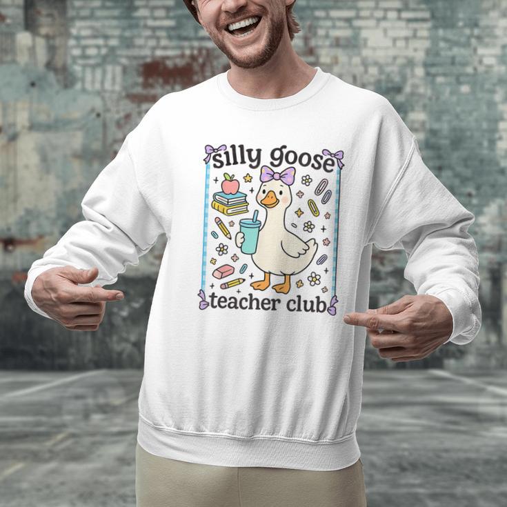 Silly Goose Teacher Club Silly Goose For Teacher Men Graphic Sweatshirt, gift for family, gift for coworker
