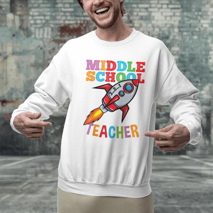 Space Middle School Teacher Back To School Men Women Kids Men Graphic Sweatshirt, gift for family, gift for coworker Space Middle School Teacher Back To School Men Women Kids Men Graphic Sweatshirt, gift for family, gift for coworker