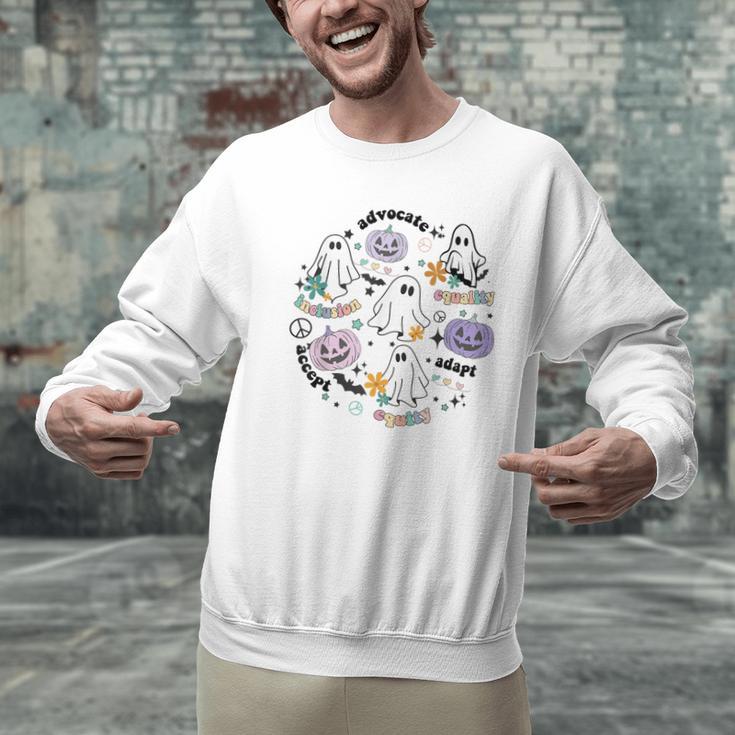 Special Education Teacher Halloween Pumpkin Ghost Inclusion Men Graphic Sweatshirt, gift for family, gift for coworker Special Education Teacher Halloween Pumpkin Ghost Inclusion Men Graphic Sweatshirt, gift for family, gift for coworker